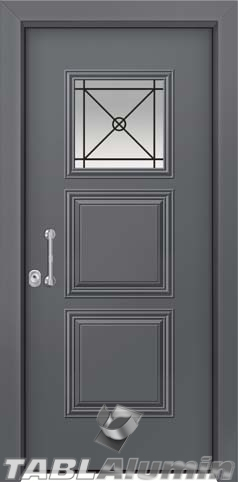 Θωρακισμένη πόρτα με τζάμι Θ-3080